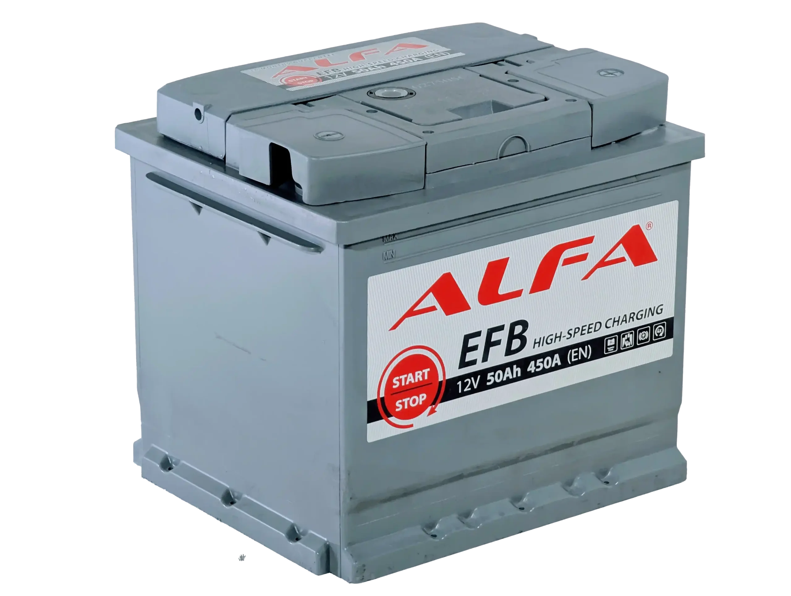 Аккумулятор ALFA EFB 50 Ач (207х175х190 мм, Евро) Аккумулятор ALFA EFB 50 Ач (207х175х190 мм, Евро)