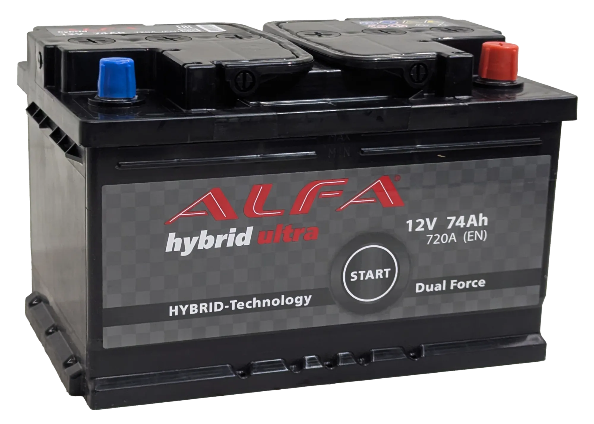 ALFA Hybrid 74 Ач, низк. 720 А ALFA Hybrid 74 Ач, низк. 720 А