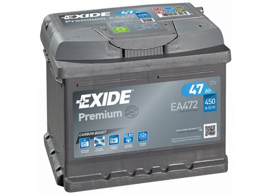 Exide Premium 47 Ah, 450A R+ Exide Premium 47 Ah, 450A R+