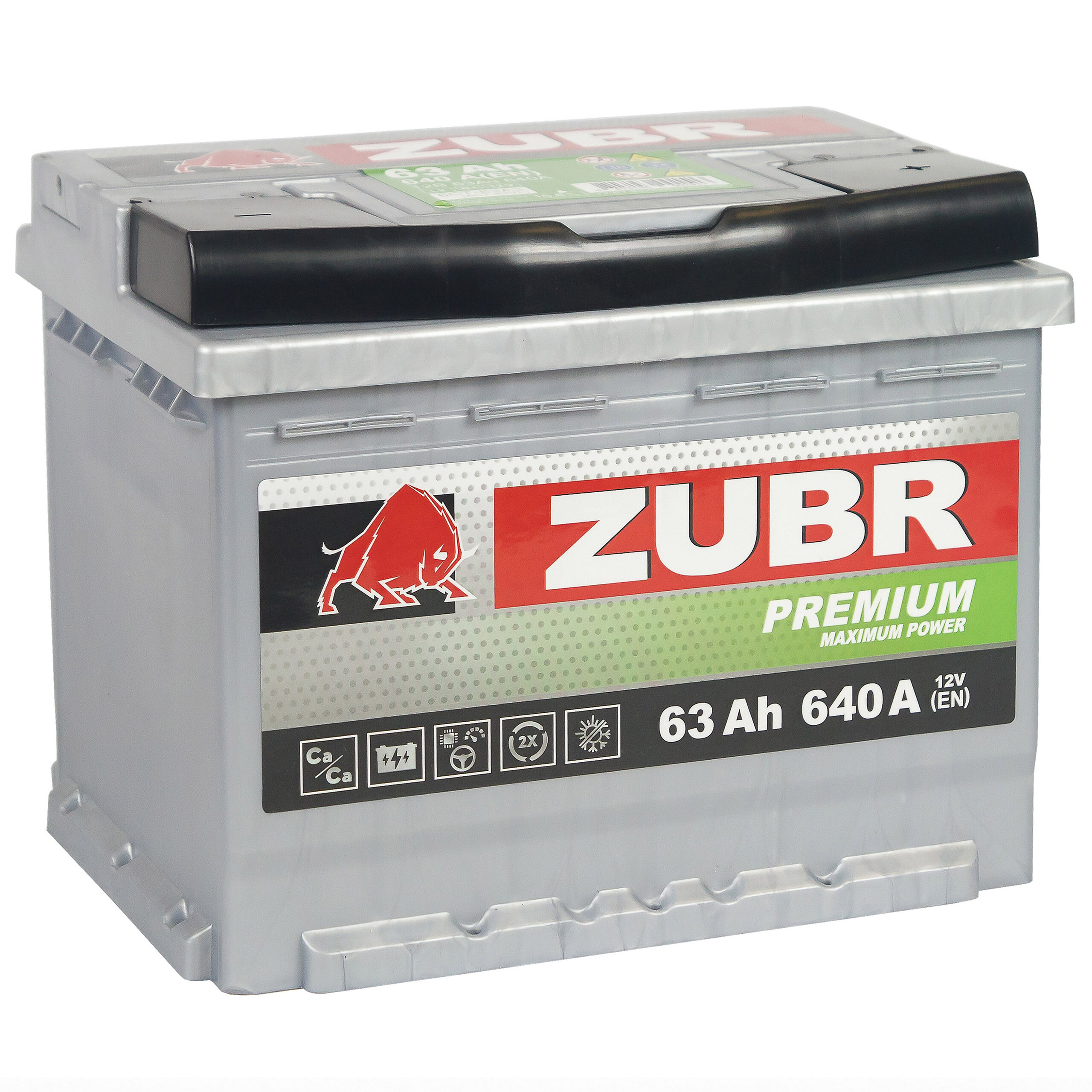 Zubr Premium 63 Ah, 640 A Zubr Premium 63 Ah, 640 A