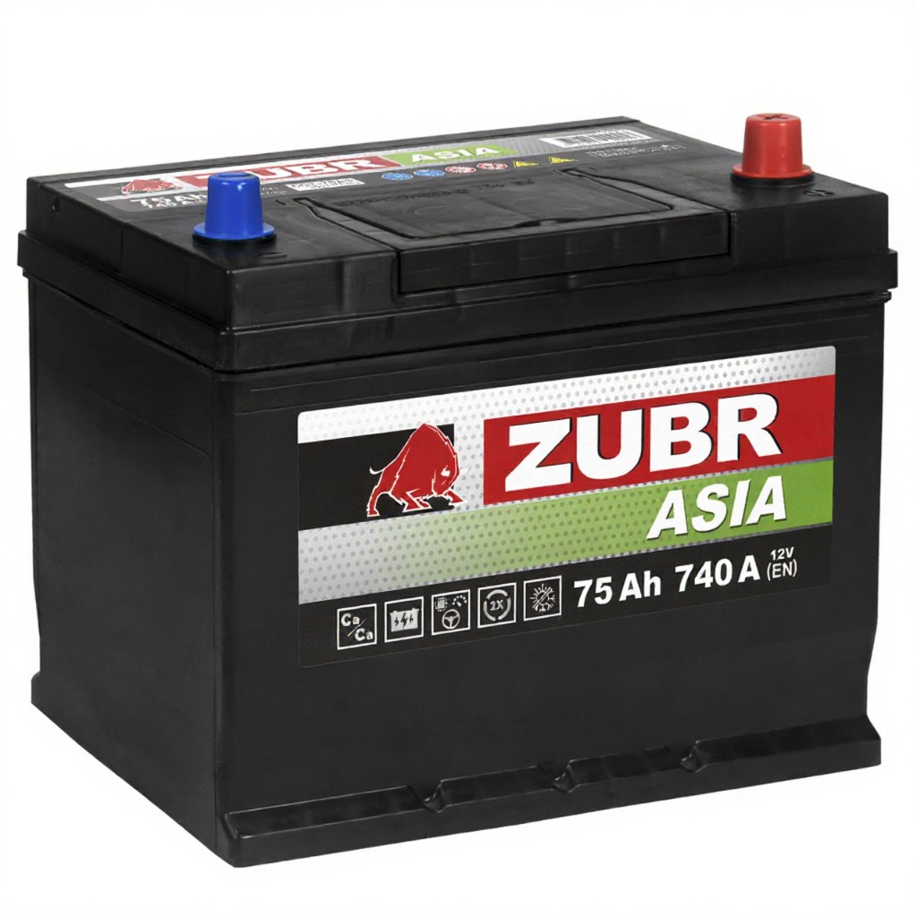 ZUBR Premium Asia (75 Ah) 740 A R+ ZUBR Premium Asia (75 Ah) 740 A R+