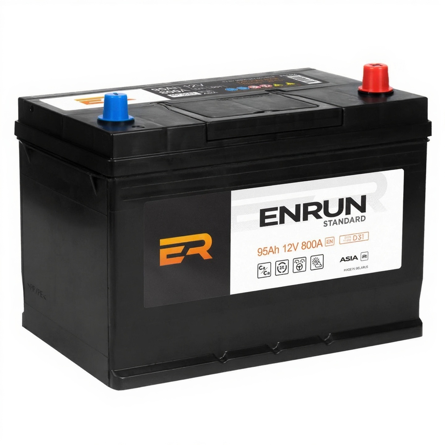 Аккумулятор ENRUN Asia 95 Ач 800А Аккумулятор ENRUN Asia 95 Ач 800А