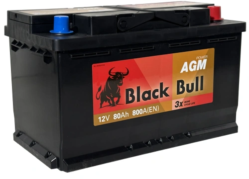BLACK BULL (Camel Group) AGM 80 Ач, 800 А BLACK BULL (Camel Group) AGM 80 Ач, 800 А