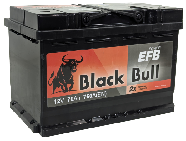 BLACK BULL EFB 70 Ач, 760 А BLACK BULL EFB 70 Ач, 760 А