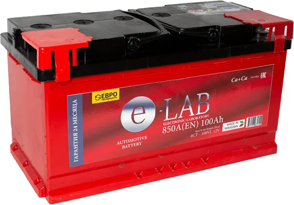 E-Lab 6 СТ-100 (100 Ah) 850 А E-Lab 6 СТ-100 (100 Ah) 850 А