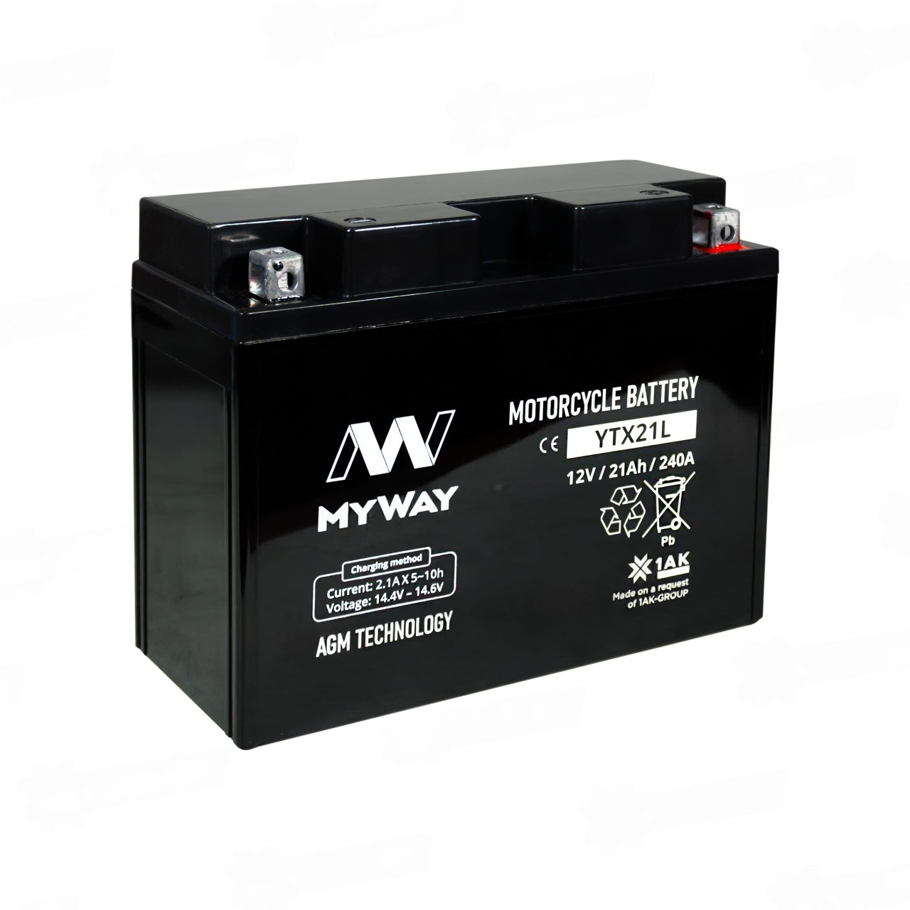 MYWAY YTX21L-BS (21 Ah) 240 A MYWAY YTX21L-BS (21 Ah) 240 A